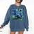 Scottish Terrier Starry Night Scotty Dog Art By Aja Comfort Colors Sweatshirt Denim