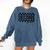 Second Grade Checkered Teacher 1st Day Back To School Women Comfort Colors Sweatshirt Denim