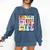 Soul Bleach Teacher Staff First Day Of School Last Hugs & High Fives Lunch Lady Vibes Blue Classic Fit Comfort Colors Sweatshirt Denim