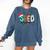 SPED Squad Special Education Teacher Autism Christmas Women Comfort Colors Sweatshirt Denim