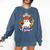 Spooky Para Crew Ghost Halloween Paraprofessional Teacher Comfort Colors Sweatshirt Denim
