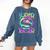 Super Teacher Back To School Apple Tie Dye First Day Comfort Colors Sweatshirt Denim