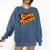 Super Teacher SuperTeacher Comfort Colors Sweatshirt Denim Super Teacher SuperTeacher Comfort Colors Sweatshirt Denim