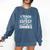 I Teach The Cutest Little Sharks Teacher School Comfort Colors Sweatshirt Denim