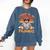 I Teach In My Pajamas Teacher Sunset Bear Retro Comfort Colors Sweatshirt Denim