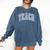 Teach Teacher Checkered First Day Of School Back To School Comfort Colors Sweatshirt Denim