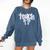 Teach Teacher Coquette Bow Pencil Back To School First Day Comfort Colors Sweatshirt Denim Teach Teacher Coquette Bow Pencil Back To School First Day Comfort Colors Sweatshirt Denim