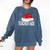 Teacher Aide Christmas Women Family Matching Group Xmas Comfort Colors Sweatshirt Denim