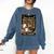 The Teacher Ghost Book Reading Books Lover Halloween Comfort Colors Sweatshirt Denim