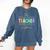 This Teacher Is Glowing Hello Summer End Of School Comfort Colors Sweatshirt Denim This Teacher Is Glowing Hello Summer End Of School Comfort Colors Sweatshirt Denim
