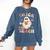 Teacher Halloween Trick Or Teach Floral Ghost Comfort Colors Sweatshirt Denim