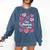 Teacher Positive Affirmations Candy Heart Valentine's Day Comfort Colors Sweatshirt Denim