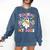 Teaching My Boos Ghost Teacher Cute Groovy Halloween Teacher Comfort Colors Sweatshirt Denim