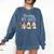 Teaching My Boos Ghost Teacher Halloween Spooky Educator Comfort Colors Sweatshirt Denim