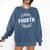 Team Fourth Grade Teacher Student Back To School 4th Grade Comfort Colors Sweatshirt Denim
