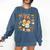 Team TK Crew Preppy Coquette Bow Pumpkin Fall TK Teacher Comfort Colors Sweatshirt Denim