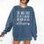 Tenured Professor Women Teacher Tired Tenacious And Tenure Comfort Colors Sweatshirt Denim