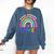 Tiny Human Tamer Watercolor Rainbow Daycare Teacher Comfort Colors Sweatshirt Denim Tiny Human Tamer Watercolor Rainbow Daycare Teacher Comfort Colors Sweatshirt Denim