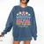 Tiny People Help Do Big Things Nursery Teacher Comfort Colors Sweatshirt Denim
