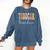 Toddler Teacher Retro Groovy Women Happy First Day Of School Comfort Colors Sweatshirt Denim