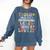 Tough Enough To Be a Paraprofessional Groovy Sped Teacher Comfort Colors Sweatshirt Denim