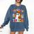 Trick Or Teach Cute Ghost Coffee Pumpkins Halloween Teacher Comfort Colors Sweatshirt Denim