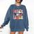 Trick Or Teach Retro Groovy Halloween Teacher Comfort Colors Sweatshirt Denim