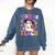 Trick Or Teach Teacher Ghost Teaching Fun Halloween Teacher Comfort Colors Sweatshirt Denim