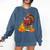 Turkey Reading Books Fall Thanksgiving Teacher Book Comfort Colors Sweatshirt Denim