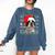 Ugly Xmas Sweater Santa Boston Terrier Dog Christmas For Men Women Kids Comfort Colors Sweatshirt Denim