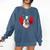Valentine's Day Boston Terrier Dog Comfort Colors Sweatshirt Denim