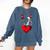 Valentine's Day Boston Terrier Dog Vector Comfort Colors Sweatshirt Denim