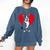 Valentine's Day Boston Terrier Lover Comfort Colors Sweatshirt Denim