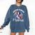 Watercolor Floral Boston Terrier Mama Dog Lover Mother's Day For Men Women Girls Kids Comfort Colors Sweatshirt Denim
