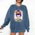 Witchy Teacher Halloween Messy Bun Teacher Bleached Comfort Colors Sweatshirt Denim