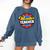 Wonder Teacher Super Woman Power Superhero Back To School Comfort Colors Sweatshirt Denim