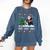 Xmas Tree Lighting Santa Riding Boston Terrier Christmas Comfort Colors Sweatshirt Denim