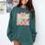 100 Days Of School Preppy 100th Day Of School Teacher Kids Comfort Colors Sweatshirt Blue Spruce