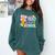 100 Days Of School Preppy 100th Day Of School Teachers Girls Comfort Colors Sweatshirt Blue Spruce