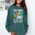 100th Day Of School Get Your Cray On Teacher Comfort Colors Sweatshirt Blue Spruce