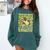 100th Day Of School Teacher Monkey Pun Banana For Men Women Girls Kids Comfort Colors Sweatshirt Blue Spruce