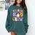1st Grade Boo Crew Spooky First Grade Halloween Teacher Comfort Colors Sweatshirt Blue Spruce