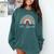 4K Squad Crew Team Teacher Kindergarten Kinder Elementary Comfort Colors Sweatshirt Blue Spruce