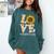 4th Grade Teacher Love Autumn Fall Sunflower Appreciation Comfort Colors Sweatshirt Blue Spruce