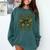 5th Grade Teacher Student Camo Bow Back To School Comfort Colors Sweatshirt Blue Spruce