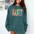 8th Grade Dream Team Teachers Boys Kids Retro Back To School Comfort Colors Sweatshirt Blue Spruce