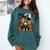 Aesthetic Halloween Boston Terrier Dog Witch Pumpkin For Men Women Kids Comfort Colors Sweatshirt Blue Spruce