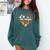 Art Teacher Heart Autumn Thanksgiving Kids Comfort Colors Sweatshirt Blue Spruce