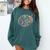 Art Teacher Pumpkin Scary Halloween Costume Men Women Comfort Colors Sweatshirt Blue Spruce