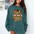Autumn Fall SPED ED Teacher Thankful Grateful Pumpkin Retro Comfort Colors Sweatshirt Blue Spruce